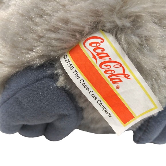 NEW Coca Cola Penguin w/ Coke Red Scarf Ear Muff Plush Stuffed Bean Bag 2015 NOS - Picture 11 of 13